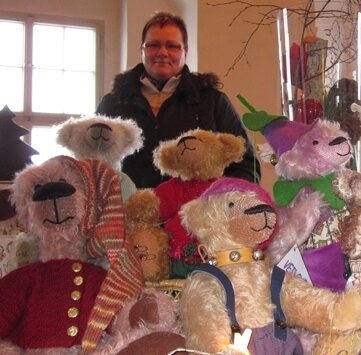 Christine Müller präsentierte ihre Teddys.
