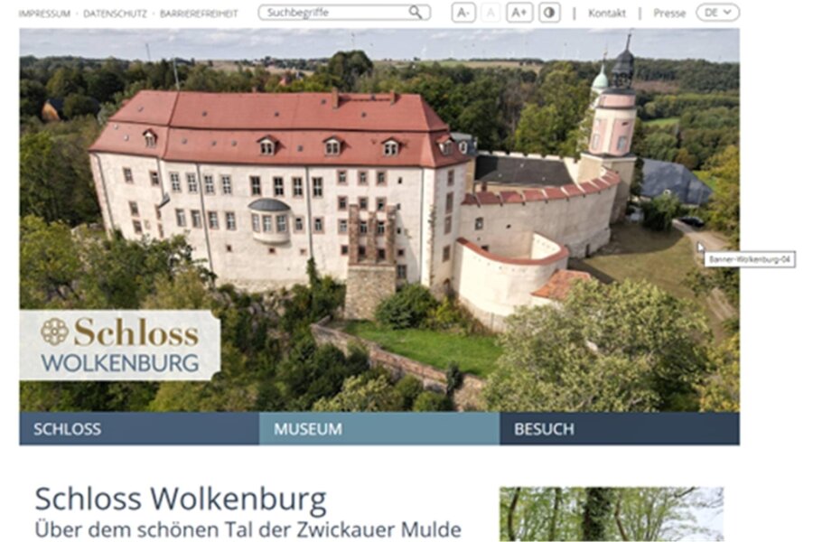Schloss Wolkenburg ist online: Touristenmagnet in Limbach-Oberfrohna hat nun eine eigene Internetseite - Das Schloss Wolkenburg verfügt seit dem 19. Juli über einen eigenen Internetauftritt.