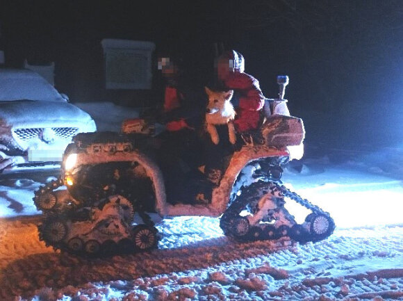 Schneesturm im Osterzgebirge: Gerettete Familie mit Hund dankt der Bergwacht - 