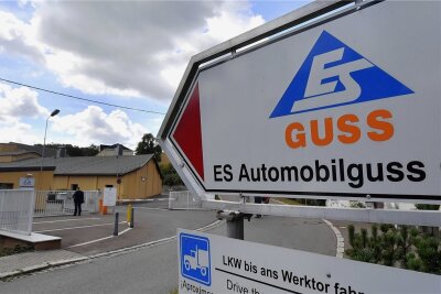 Blick auf das Werksgelände des Zulieferers ES Automobilguss in Schönheide.