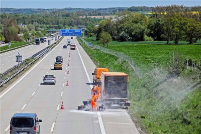 Schon wieder Bauarbeiten auf der Autobahn bei Glauchau - Auf der A4 zwischen Meerane und Glauchau kam es erneut zu Bauarbeiten.