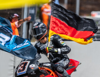 Schrötter fährt am Sachsenring aufs Podium - Dritter in der Moto2 auf dem Sachsenring: Marcel Schrötter.