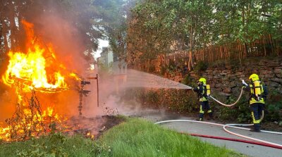 Schuppen in Buchholz brennt nieder - 