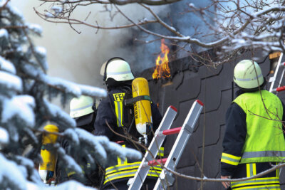 Schuppenbrand in Brand Erbisdorf - 