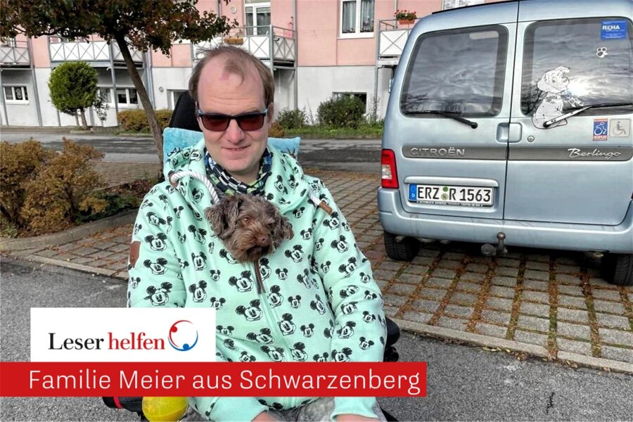 Schwarzenberg: Musik erklingt für Aktion „Leser helfen“ - René Meier hat eine fortschreitende und unheilbare Muskelerkrankung. Er kann nur mit seinem Rollstuhl raus. Doch das alte Auto seiner Mutter wird dem Tüv nicht mehr standhalten.