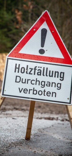 Die Verbindungsstraße K 7754 zwischen den beiden Ortsteilen  Augustusburg und Hennersdorf bleibt bis zum heutigen Freitag wegen Holzfällung gesperrt.
