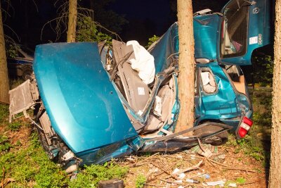 Schwerer Verkehrsunfall auf S 255 - Fahrer eingeklemmt - 