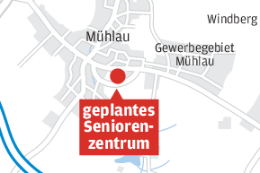 Zukünftiger Standort des geplanten Seniorenzentrums in Mühlau
