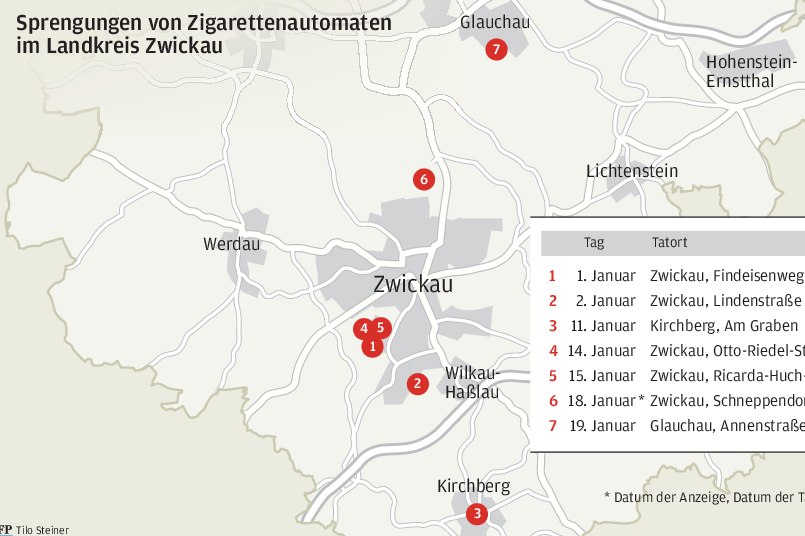 Serie von Automatensprengungen im Landkreis Zwickau: Wie Kriminelle abgeschreckt werden sollen