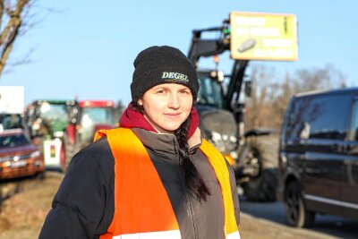 Sie hat bei den Bauernprotesten im Vogtland den Hut auf - Tanja Turki steht am Kopf der Initiative „Wir für Zukunft - Vogtland!“.