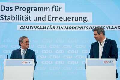 Sie spielen wieder im Team - Wollen mit klaren Rollen an einem Strang ziehen: Armin Laschet, CDU-Kanzlerkandidat, und Bayerns Ministerpräsident Markus Söder. 