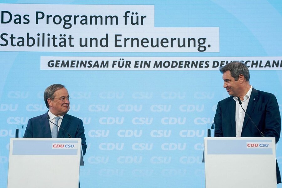 Wollen mit klaren Rollen an einem Strang ziehen: Armin Laschet, CDU-Kanzlerkandidat, und Bayerns Ministerpräsident Markus Söder. 
