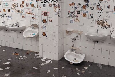 "Sinnlos und asozial": Dynamo Dresden verurteilt Randale bei Sachsenderby in Aue - Abgebrochene Armaturen, verstopfte Toiletten - mit blinder Zerstörungswut schlugen Gästefans zu. 