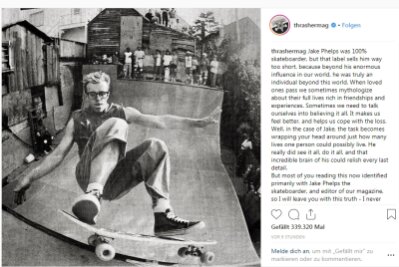Skateboard-Guru und "Thrasher"-Chef Jake Phelps ist tot - 