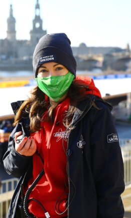 Kommuniziert über mehrere Kanäle: Daniela Möckel ist Pressechefin beim Ski-Weltcup in Dresden. 