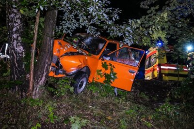 Skoda kommt von der Straße ab: Fahrer schwer verletzt - Ein betrunkener 26-jähriger Škoda-Fahrer ist bei einem Unfall am frühen Samstagmorgen schwer verletzt worden. 