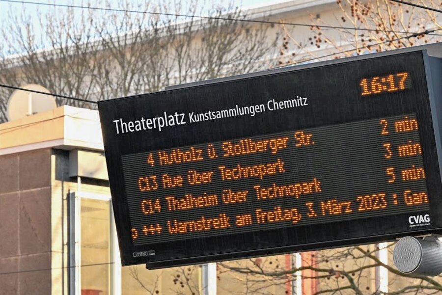 So reagieren die Chemnitzer auf den Warnstreik bei der CVAG - Am Freitag fahren die Straßenbahnen nicht und auch viele Buslinien sind vom Warnstreik im Öffentlichen Dienst betroffen. 