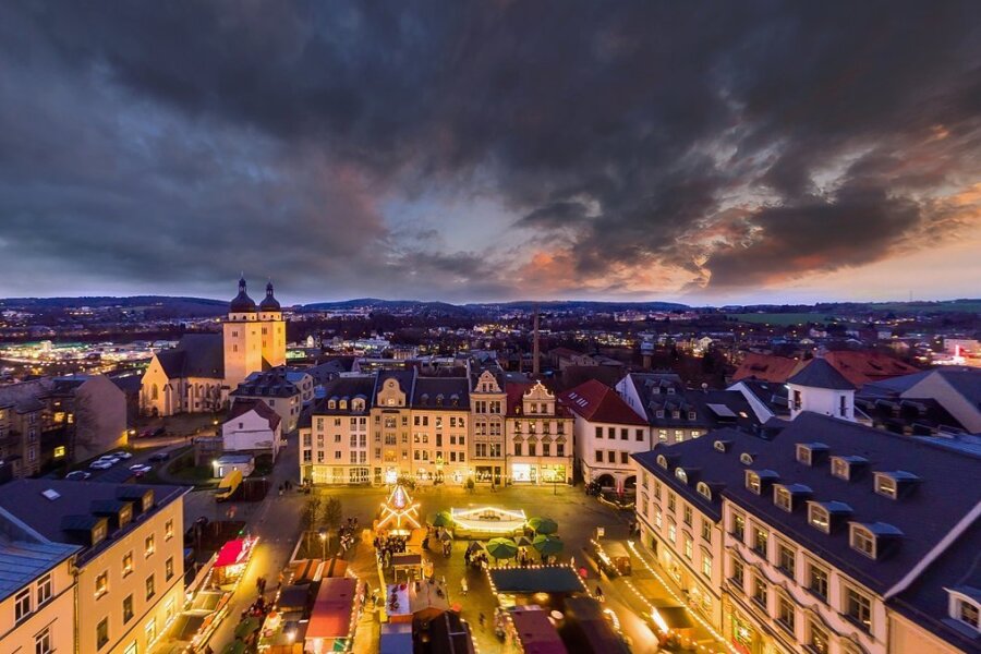 Der größte Weihnachtsmarkt des Vogtlands in Plauen soll am 23. November eröffnet werden.