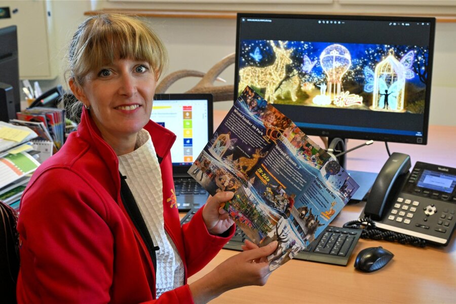 Sonnenlandpark Lichtenau verzichtet erstmals auf Winterpause - Marketingchefin Anita Müller ist schon ganz auf Winter eingestellt.