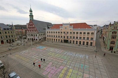 Spontane Kunstaktion gegen Sternmarsch in Zwickau - 