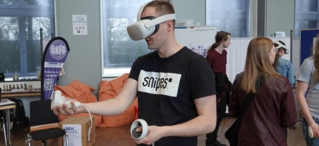 Virtuell Reality - auch das war bei der Spielemesse möglich.