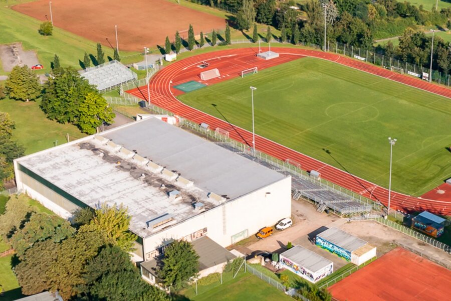 Sporthalle „Sojus“ in Zwickau: Sanierung beginnt im August - Voraussichtlich im August beginnen die Bauarbeiten in der „Sojus“-Sporthalle.