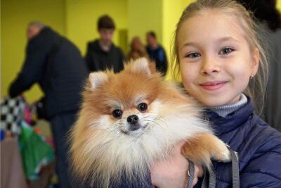 Sprechstunde für Hunde und Katzen in Zwickau: Wie Haustiere Flüchtlingen aus der Ukraine Halt geben - Hündchen Benjamin ist für Mascha (8) aus der Ukraine in diesen Wochen einige wichtige Stütze.