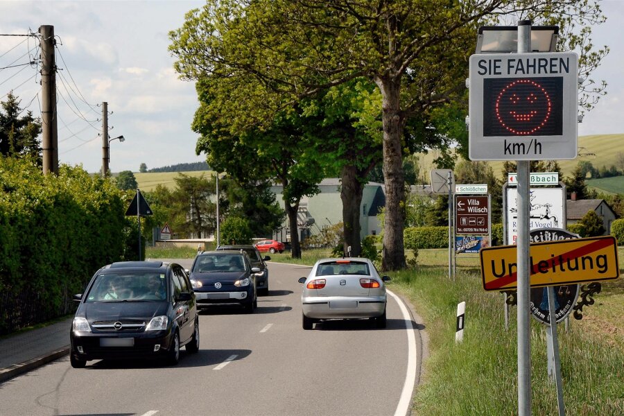 Stadt Werdau weist neue Tempo-30-Zonen aus - Mit solchen Tempoanzeigen will die Stadt Werdau den Verkehr beruhigen.