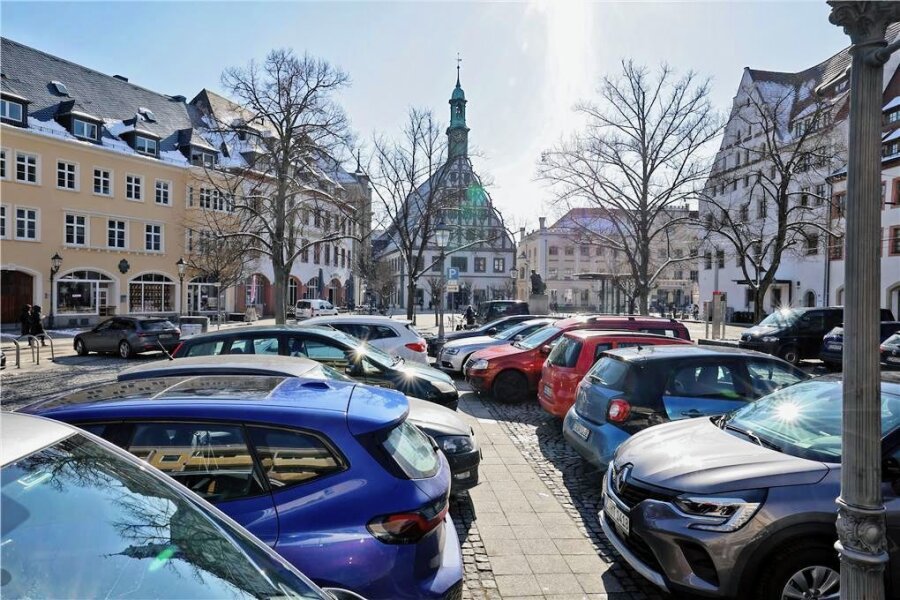 Stadt Zwickau will höhere Parkgebühren: Kippt der Plan jetzt noch? - Der Parkplatz am Schumann-Denkmal. Hier soll eine Sunde zwei statt bisher einem Euro kosten. 