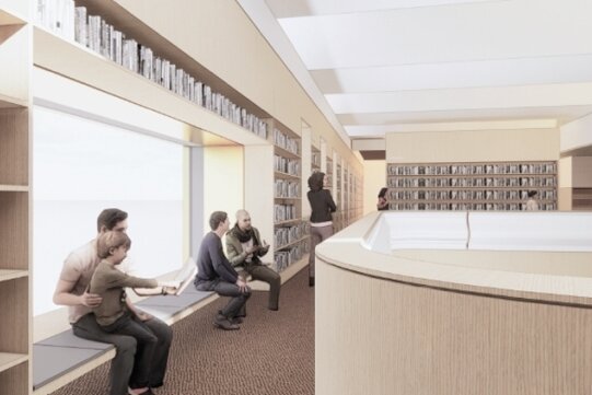 Stadtbibliothek soll nach dem Umbau frisch und modern aussehen - 