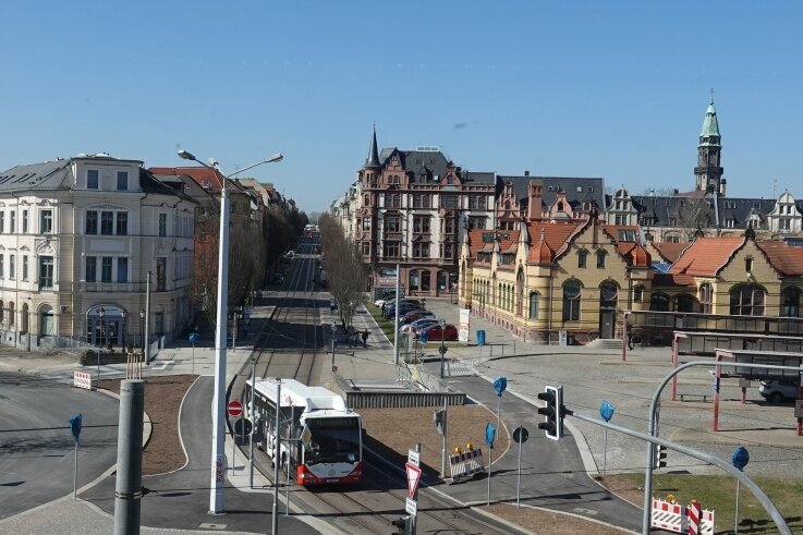 Straße mit viel Geschichte - Die Bahnhofstraße im Jahr 2022. 