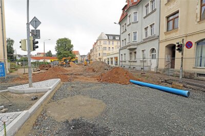 Straßenbau in Freiberg: Was ist schon fertig und wo dauert’s noch? - Noch bis November ist die Schönlebestraße eine Baustelle.