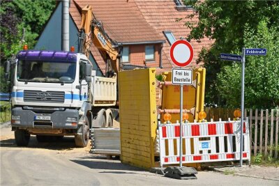 Straßensperrungen in Mittelsachsen: Achtung, hier wird gebaut - Auch die Robert-Schumann-Straße in Penig ist wegen Bauarbeiten zurzeit gesperrt.