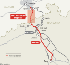 Strecke Dresden-Prag: Im Erzgebirge soll der längste Bahntunnel Deutschlands entstehen - 