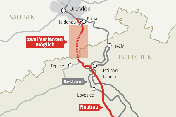 Strecke Dresden-Prag: Im Erzgebirge soll der längste Bahntunnel Deutschlands entstehen