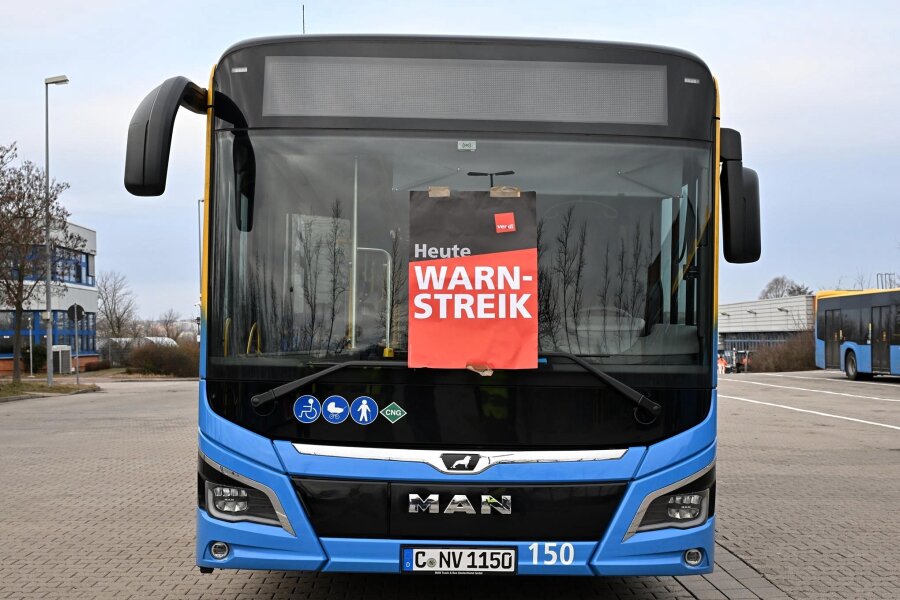 Streik im Chemnitzer Busverkehr: Was fährt und wo mit Ausfällen zu rechnen ist - Etliche Linien des Stadtverkehrs werden am Mittwoch und Donnerstag von einem Warnstreik betroffen sein.
