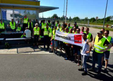 Streik in Berbersdorfer Edeka-Zentrallager - 