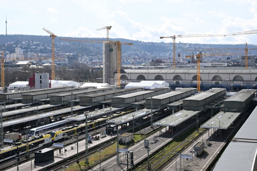 Stuttgart 21: Digitalisierung der Bahn in Gefahr - Der Bahnhof des milliardenschweren Bahnprojekts Stuttgart 21, bei dem der Stuttgarter Hauptbahnhof unter die Erde verlegt werden soll.