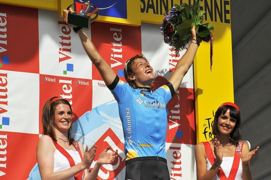 Der größte Moment: Marcus Burghardt hat sich am 24. Juli 2008 mit dem Etappensieg bei der Tour für die Radsporthistorie unsterblich gemacht. 