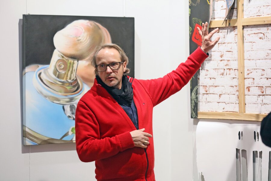 Tasso-Ausstellung in Zwickau sehr erfolgreich - Die Ausstellung des Meeraner Streetart-Künstler Jens "Tasso" Müller ist eine der erfolgreichsten in der Galerie am Domhof.