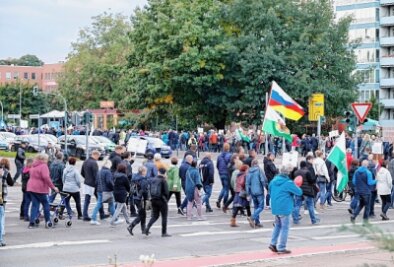 Tausende ziehen durch die Innenstadt - In dieser Woche endete der Protestzug am Marx-Kopf. 