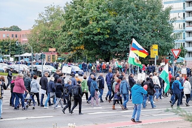 Tausende ziehen durch die Innenstadt - In dieser Woche endete der Protestzug am Marx-Kopf. 