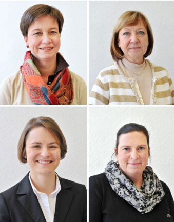 Die Experten: oben: Almut Patt und Martina Graf; unten: Stephanie A. Jost und Christina Mathern.