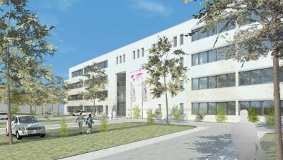 Telekom-Bürokomplex entsteht an der TU Chemnitz - 
              <p class="artikelinhalt">So soll das neue Telekom-Callcenter in Reichenhain einmal aussehen. Die Eröffnung des Komplexes ist für Mai 2011 geplant.</p>
            