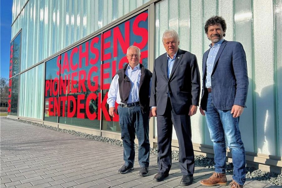 TexTour: Wie Niederwiesa von der Kulturhauptstadt Chemnitz 2025 profitieren will - Thomas Firmenich, Dieter Greysinger und Raik Schubert (v. l.) kooperieren unter der Marke TexTour. 
