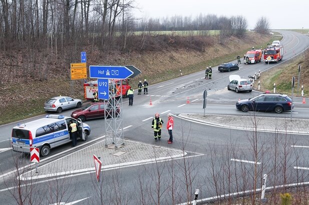 Thierfeld: Unfall auf dem Autobahnzubringer - 