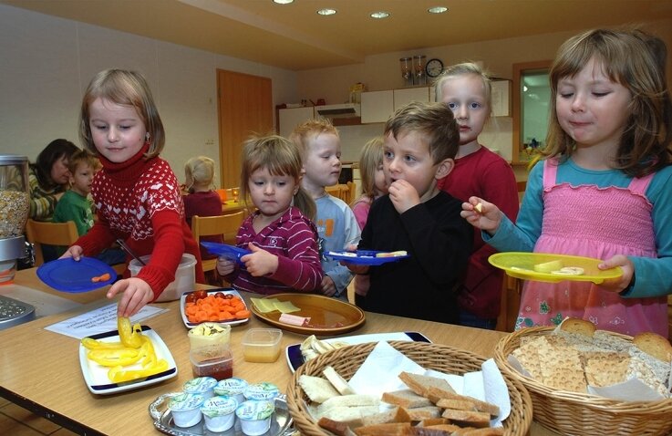 Frühstücksbuffet im Kindergarten