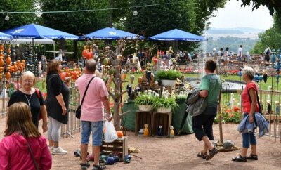 Tipps für Hitze und Trockenheit gefragt - Die "Haus- und Gartenträume" in Lichtenwalde waren am Wochenende gut besucht. Laut Veranstalter kamen an den drei Tagen rund 8000 Besucher in den Barockgarten. 