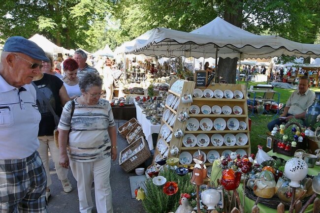 Der Töpfermarkt in Waldenburg gilt als Besuchermagnet. Er findet am Wochenende zum 27. Mal statt. 