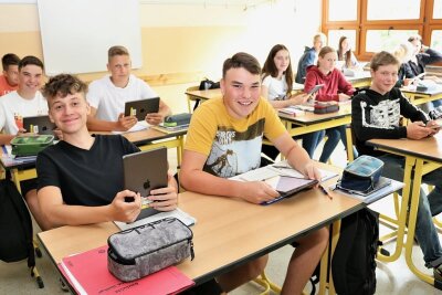 Touchscreen statt Tafel in Eppendorfer Grund- und Oberschule - Unterricht in der Heiner-Müller-Oberschule Eppendorf: Die Klasse 9 c verwendet unter anderem I-Pads. Drei Klassensätze sind bereits vorhanden, zwei weitere sollen jetzt angeschafft werden. 